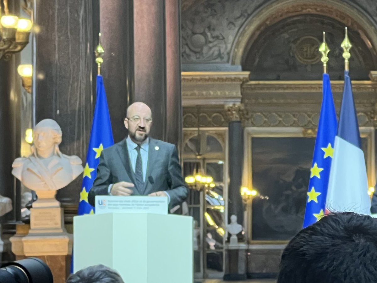 President Michel says this is now a new Europe.  We can't deny that the actions that have taken place over the past days consecrate the emergence of a European defence. That has formally been initiated today in Versailles