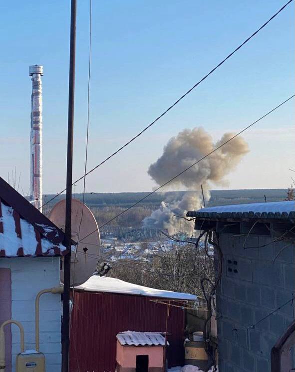 Railway bridge blown up in Chuhuiv Kharkiv oblast