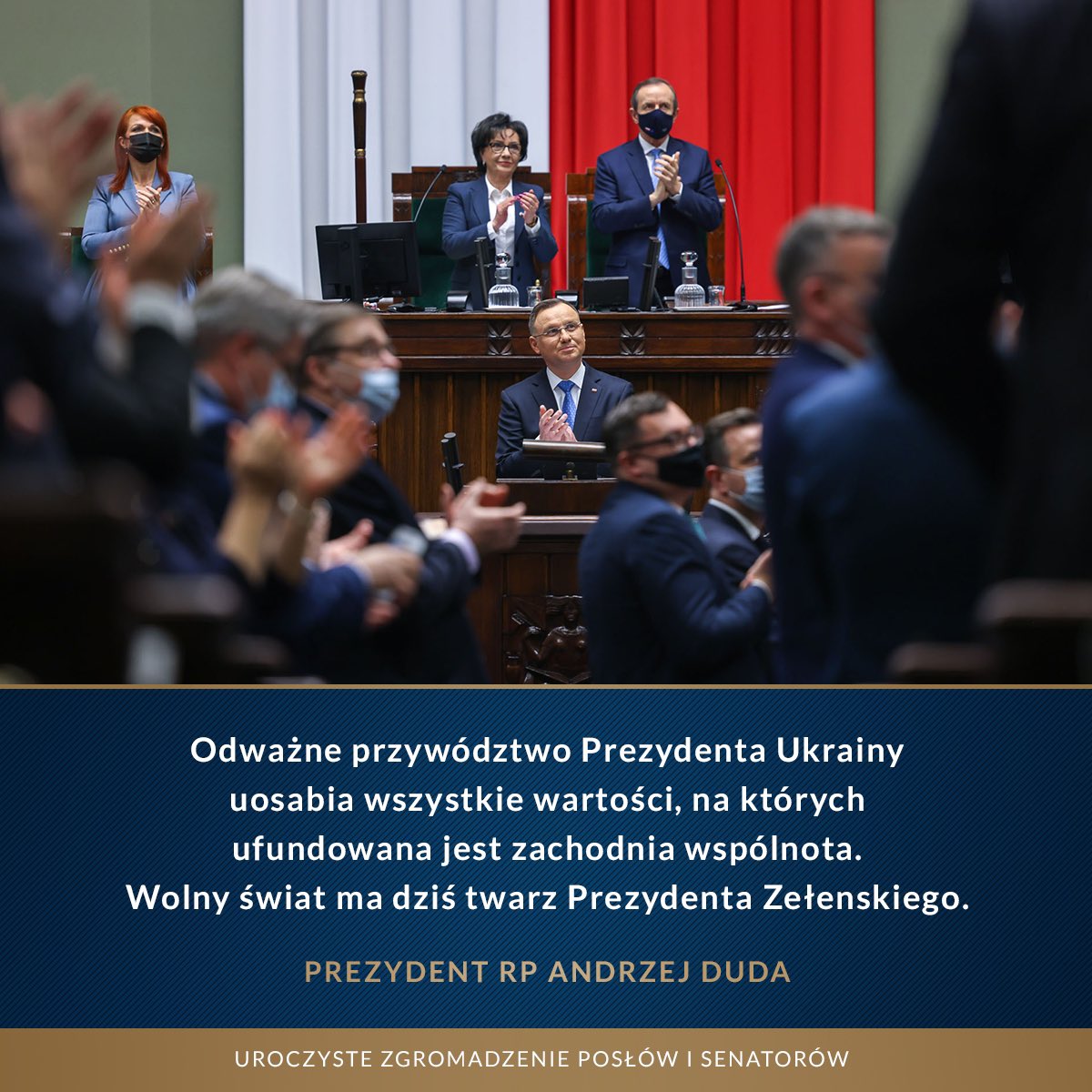 The free world has a face today, and it is @ZelenskyyUa - President @AndrzejDuda