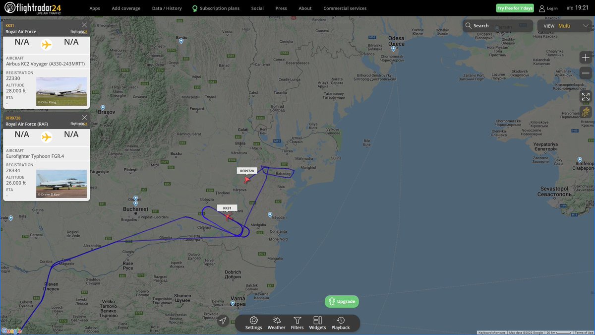 RAF Typhoons CAP mission over Romania