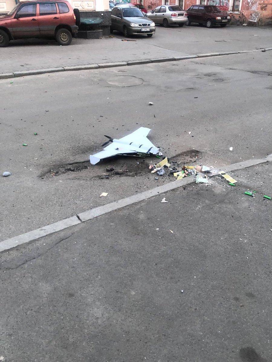 Russian explosive drone shot down over Podil in Kyiv