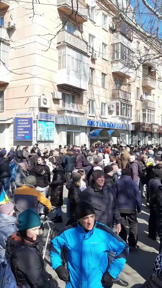 Rally against Russian occupation in Kherson