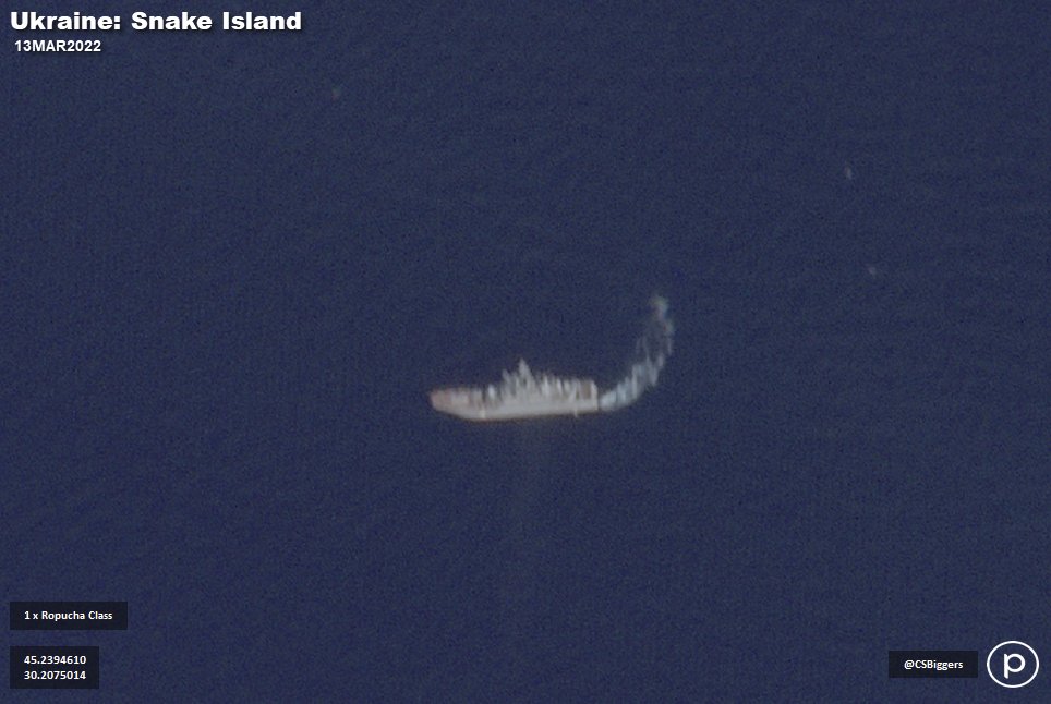 Ropucha class just south of Snake Island today