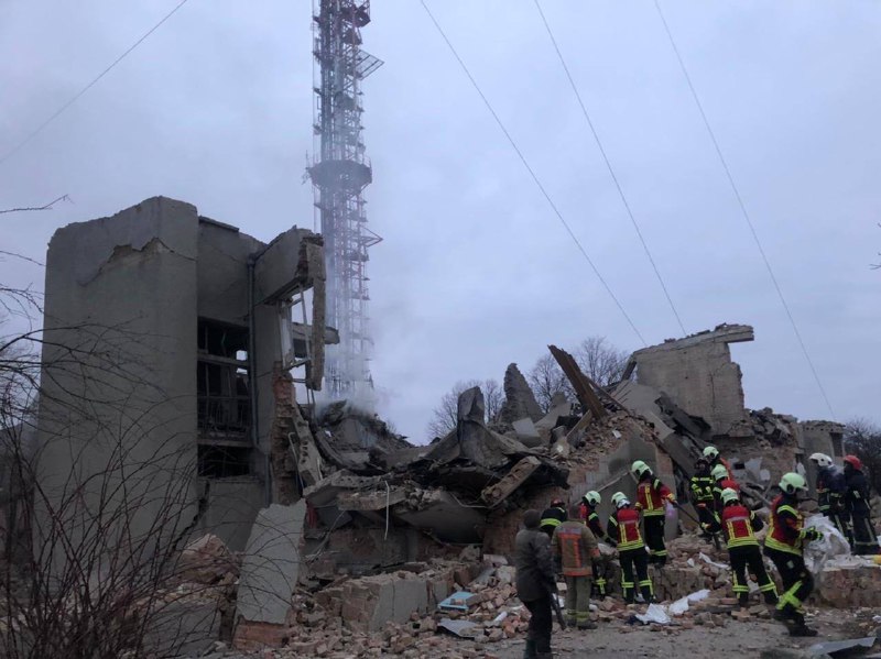 9 killed, 9 wounded as result of an airstrike on TV tower in Rivne region this morning