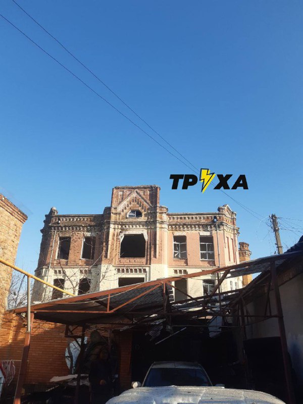 School 7 was damaged as result of shelling by Russian army on Kharkiv