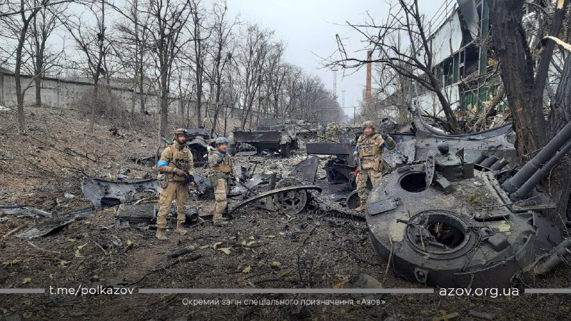 Destroyed Russian equipment after failed assault on Mariupol