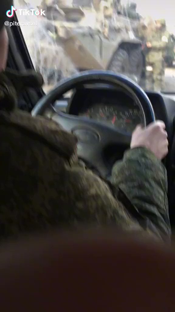 Russian military convoy near Mariupol