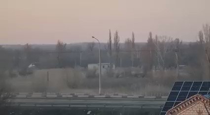 Russian convoy filmed speeding out of Kherson