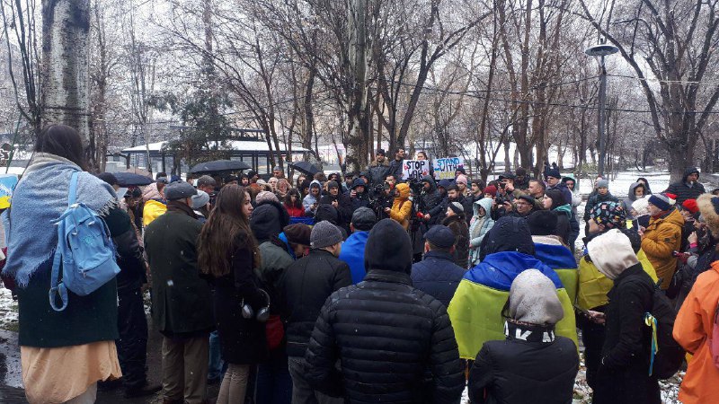 Rally in support of Ukraine in Yerevan today