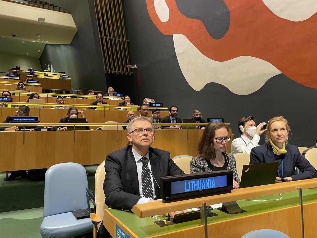 1 month since Russia started devastating war, UNGA (with  resounding majority-140) just adopted a resolution Humanitarian Consequences of Aggression against Ukraine demands to stop the war