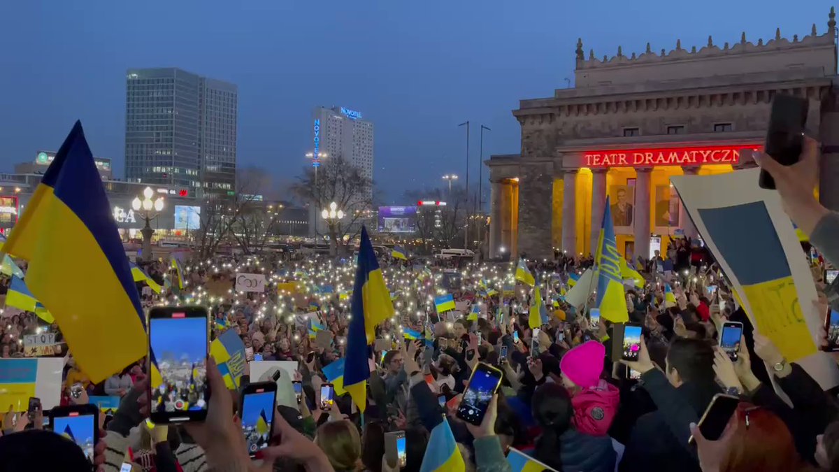 Rally in support of Ukraine in Warsaw