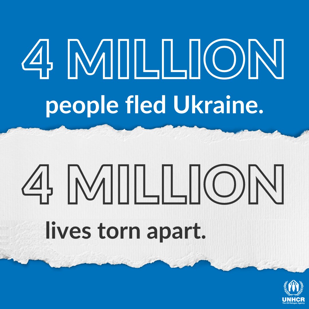UNHCR: 4 million have fled Ukraine ~ 6.5 million are displaced inside the country ~ 13 million are estimated to be stranded in affected areas or unable to leave  We are confronted with the realities of a massive humanitarian crisis that is growing by the second