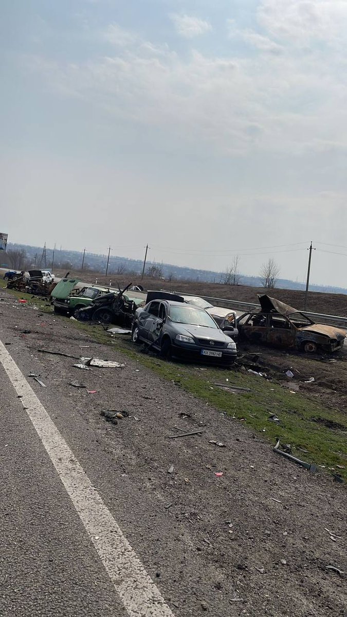 Ukrainian forces cleaning up the road to Chuhuiv