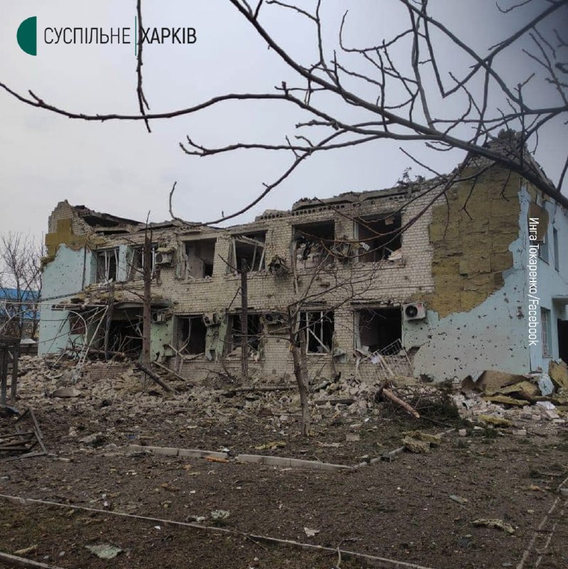 City council of Derhachi town in Kharkiv region was destroyed in Russian missile strike