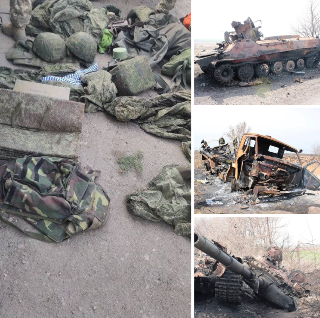 Destroyed Russian equipment after heavy battles in Huliaipole district