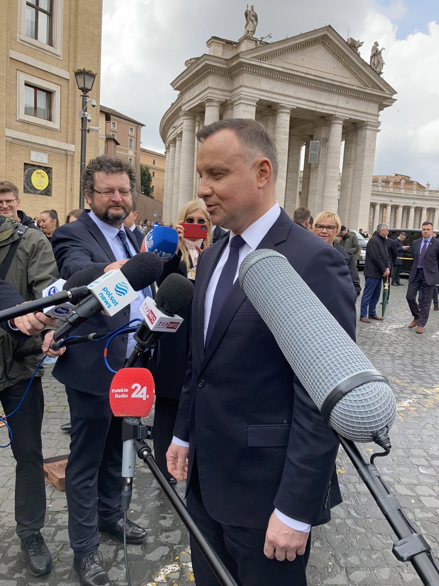 VATICAN/ Poland's president @andrzejduda says he „as always invited Pope Francis to visit Poland but gave no further details. He also said that in Poland the Holy Father could meet the two nations - Poles and Ukrainians