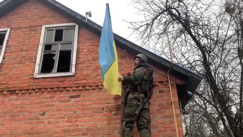 Kozarovychi (evacuated by Russian forces alongside nearby Demydiv) - back under Ukrainian control