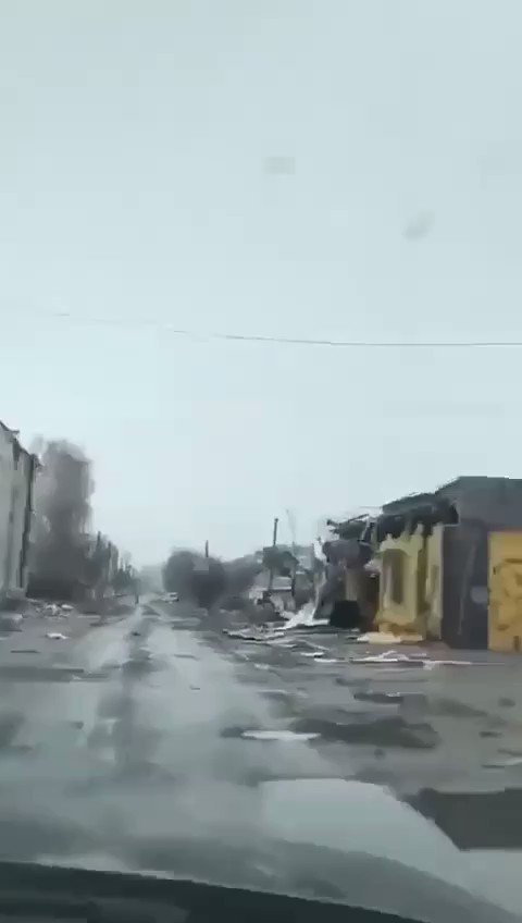 Video from the recaptured town of Borodyanka near Kyiv, shows devastating destruction
