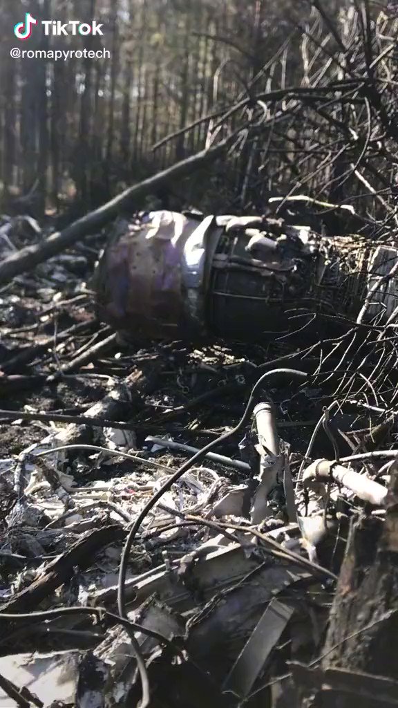 During the first couple of days of the invasion Ukraine claimed to have shot down two Ilyushin Il-76 aircraft carrying paratroopers. It's possible this is the wreckage from one of them