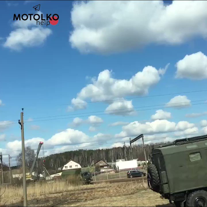11:30 A train partially loaded with military equipment was seen at Kalodzishchy railway station (Minsk district). The vehicles are marked with V