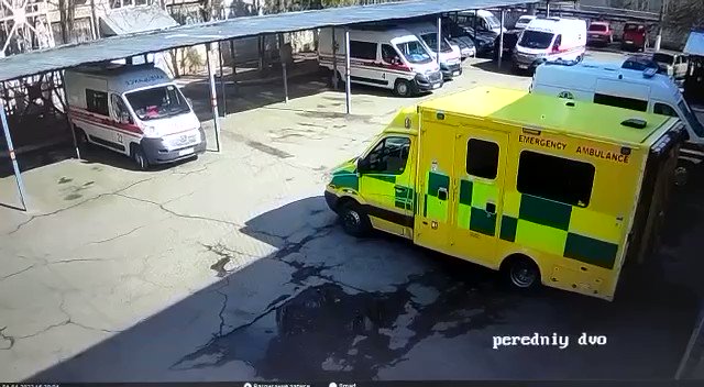 Video of shelling at hospital in Mykolaiv yesterday