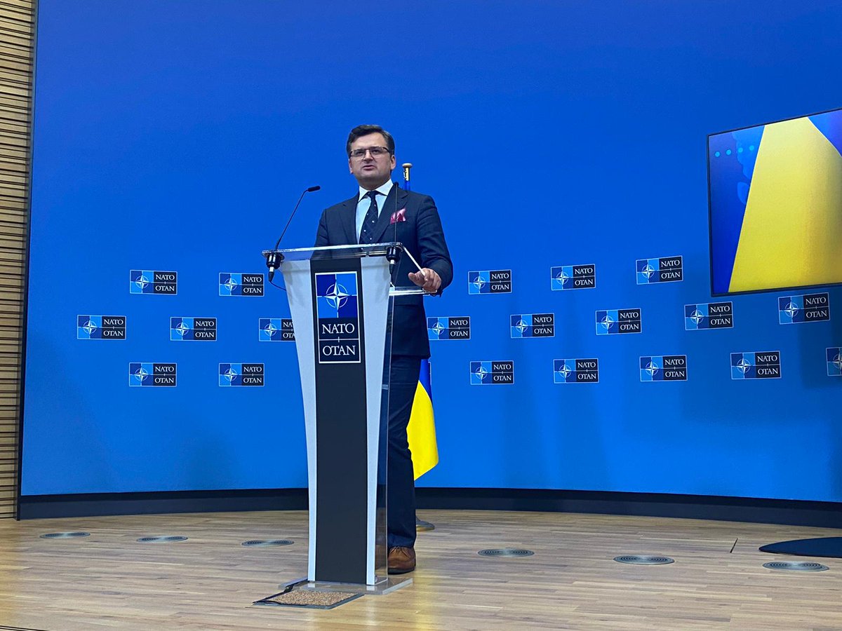 Right now @NATO headquarters, Ukraine's foreign minister Kuleba said he is cautiously optimistic about the outcomes of our discussions with allies. He said he was very specific about what they need & when, & reiterated that what his country needs is weapons, weapons and weapons
