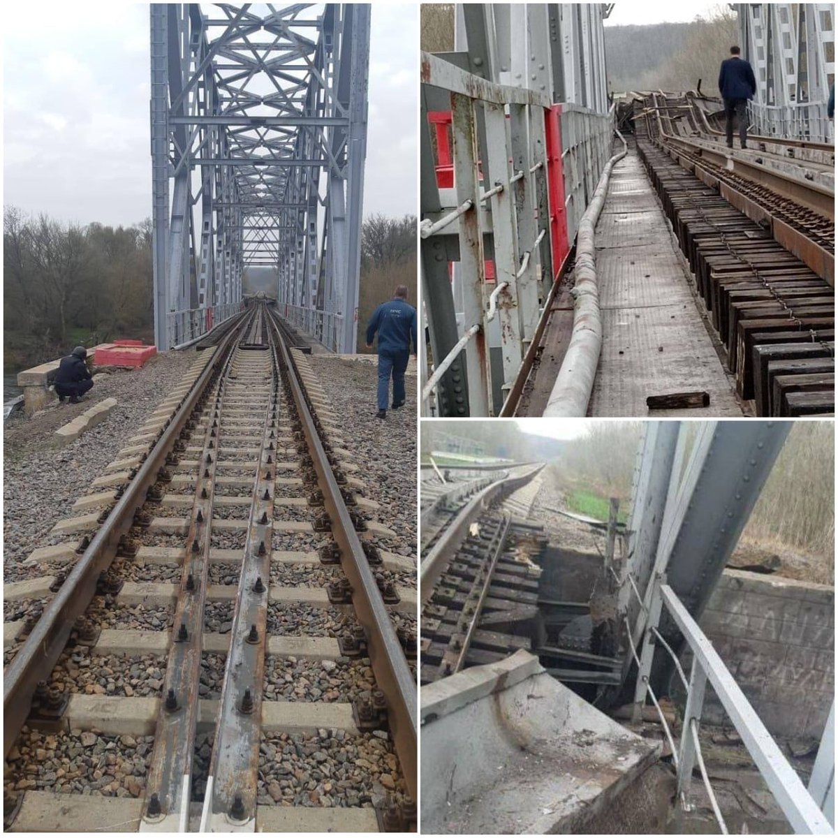 Railway bridge was damaged in Schebekyno district of Belgorod region. Russian investigative committee opened investigation