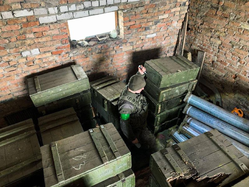 Arsenal with 125mm ammunition found in Korolivka village of Kyiv region