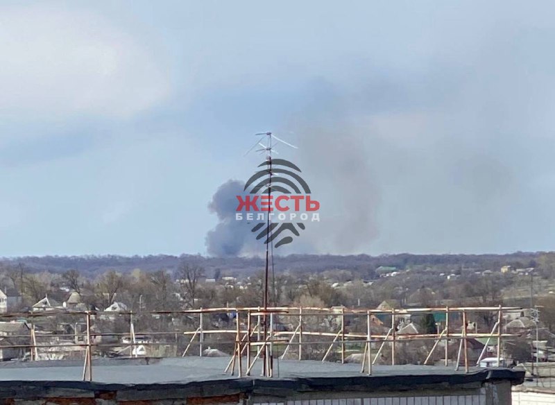 Fire near Krasnyi Oktyabr village in Belgorod region