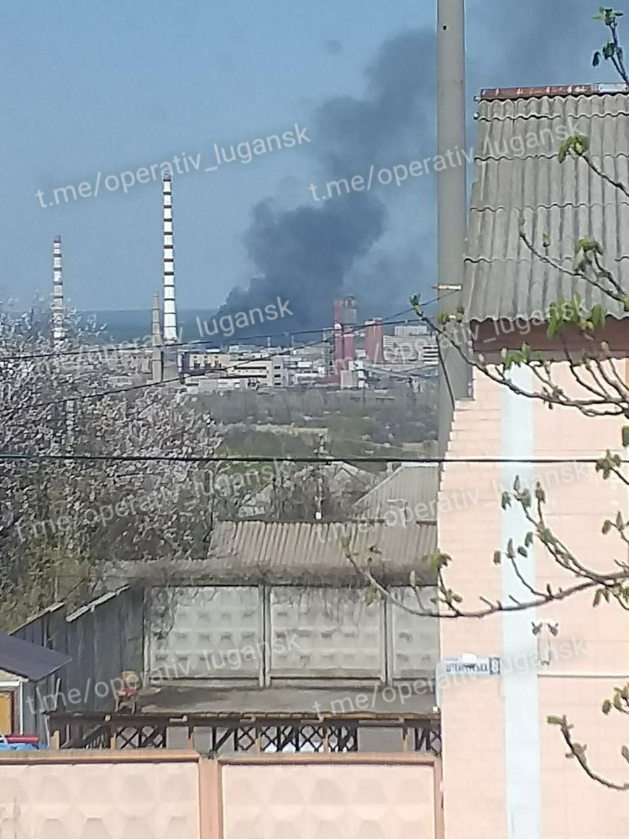 Fire in Severodonetsk after shelling