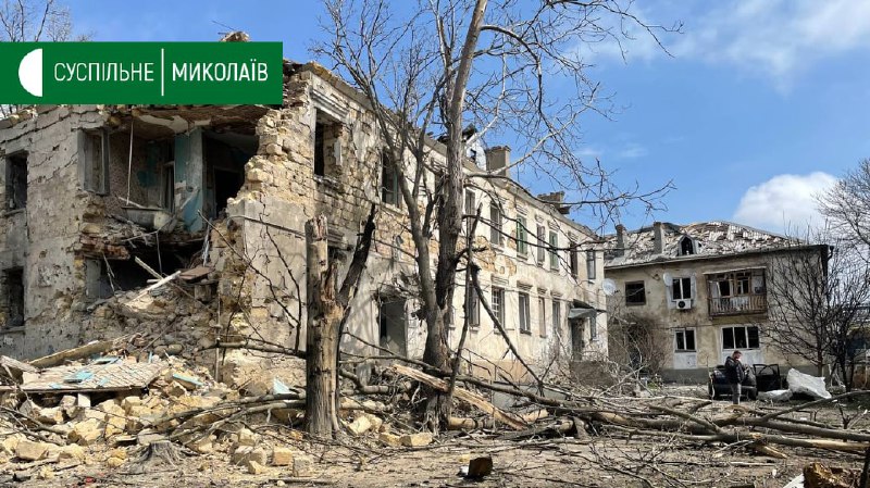 Damage in Mykolaiv as result of Russian army shelling today