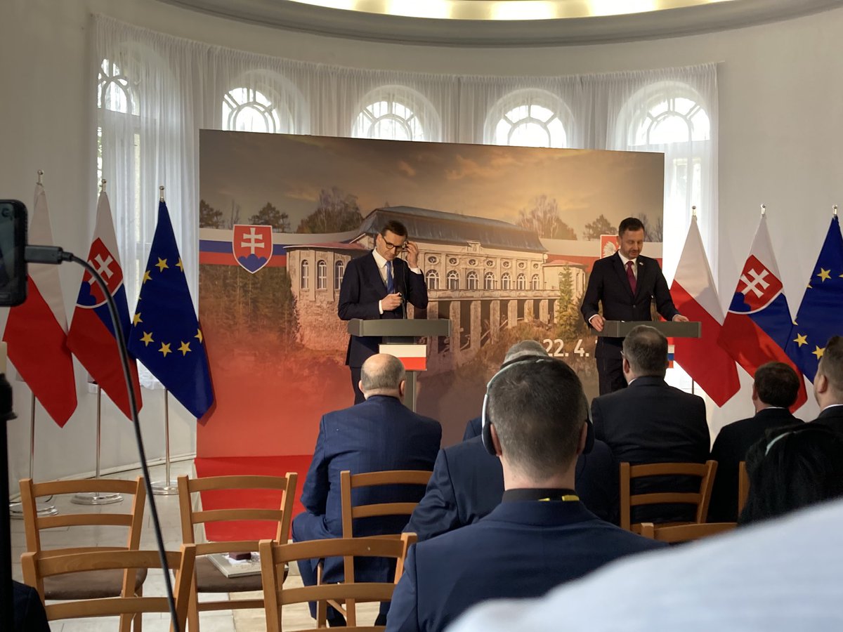PM @morawieckim on blocking further sanctions: wheyer it is Germany or Hungary we are equally indignant  Slovak PM @eduardheger says that he feels „disappointed about the Hungary's stance on Russia
