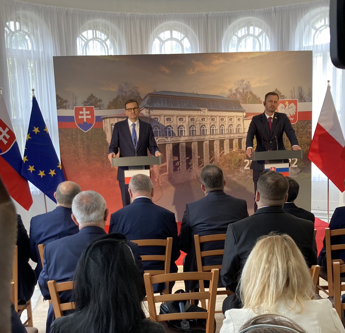 Poland's PM says that confiscating Russian assets in EU should be a source of additional funds for the reconstruction of Ukraine and aid for refugees.   He asks EU: do you want to return this frozen property to the Russians, after the crimes that happened It would be immoral