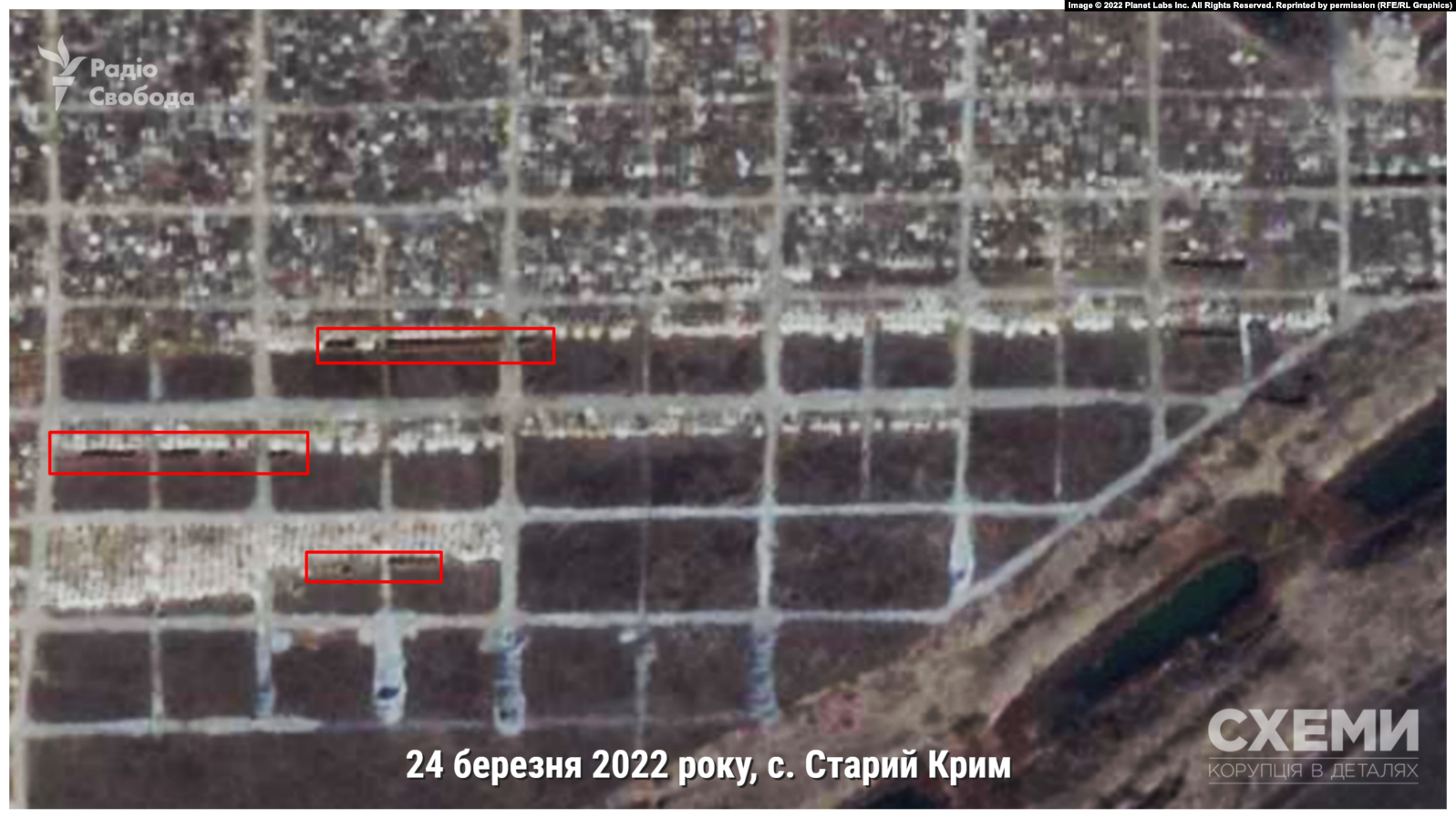 Satellite images show the third place of mass burial near Mariupol - Schemy