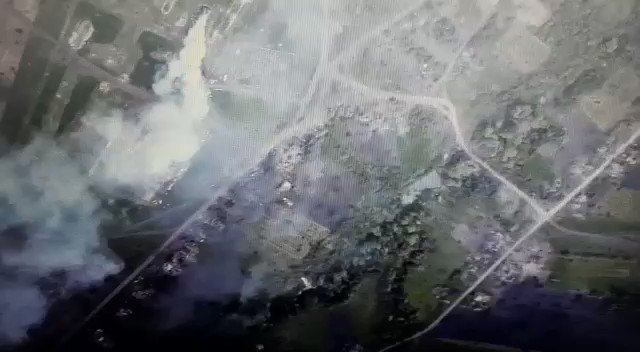 Ukrainian military hit Russian positions near Sulyhivka village near Izyum in Kharkiv region