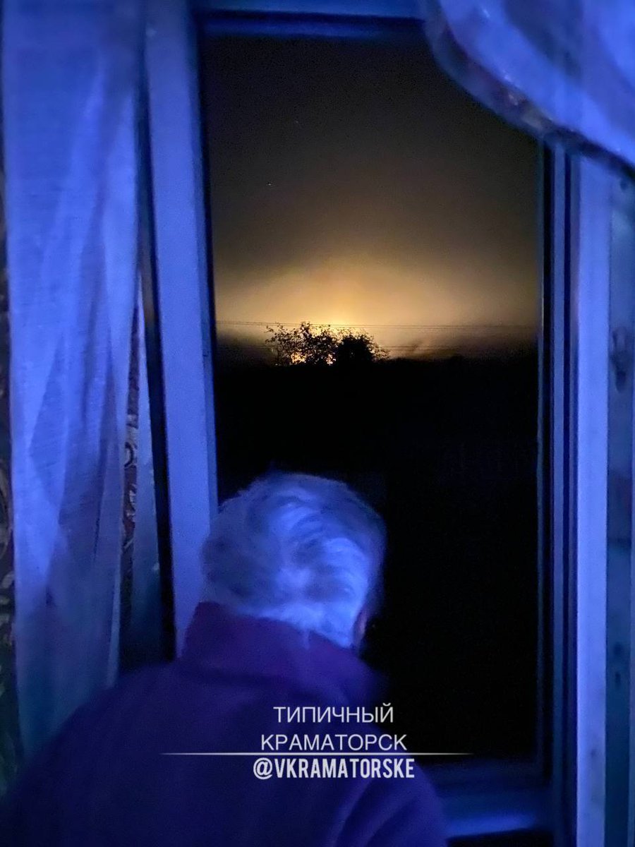 Big fire in Kramatorsk after missile strike