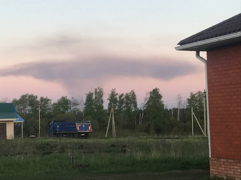 Smoke visible from Schebekyne in Belgorod region over border areas of Kharkiv region