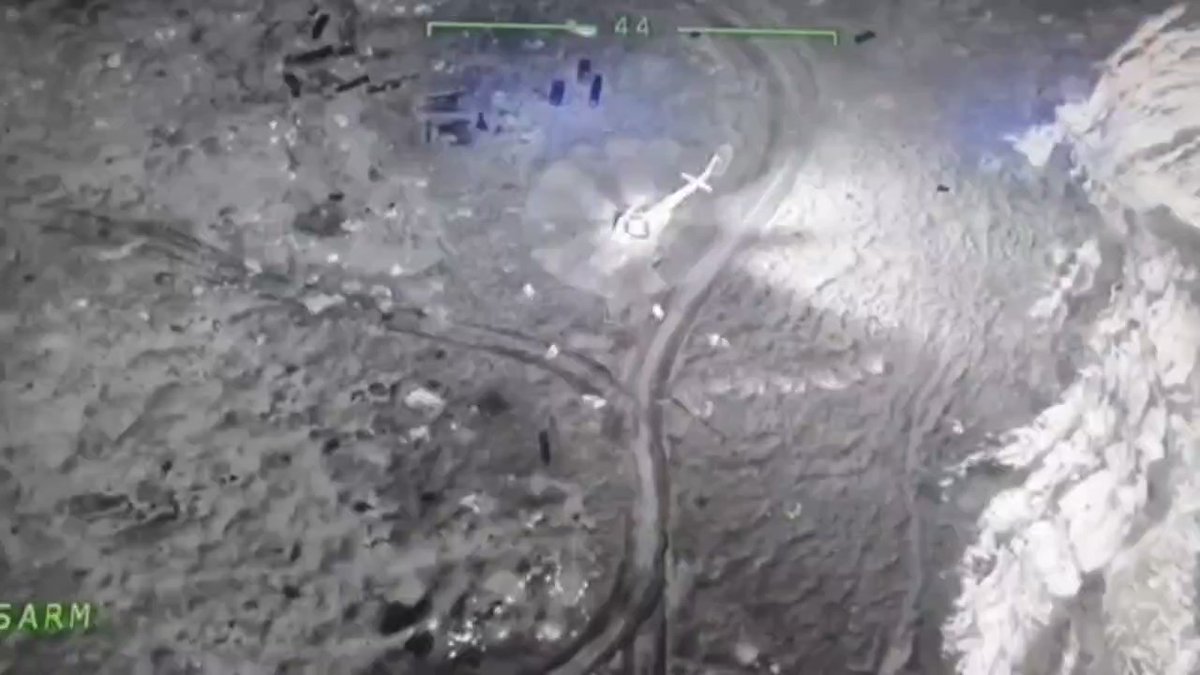 Video: Ukrainian military work tonight at Zmiiny island