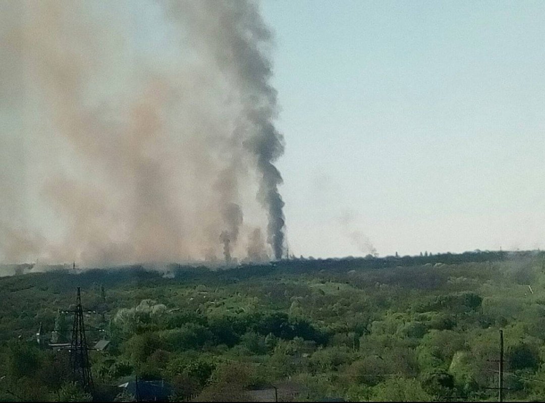 Several fires in Horlivka