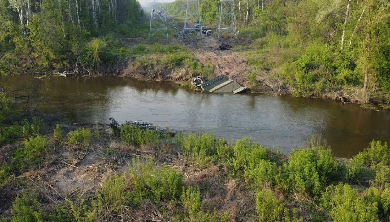 Russian pontoon bridge was destroyed near Bilohorivka, Luhansk region
