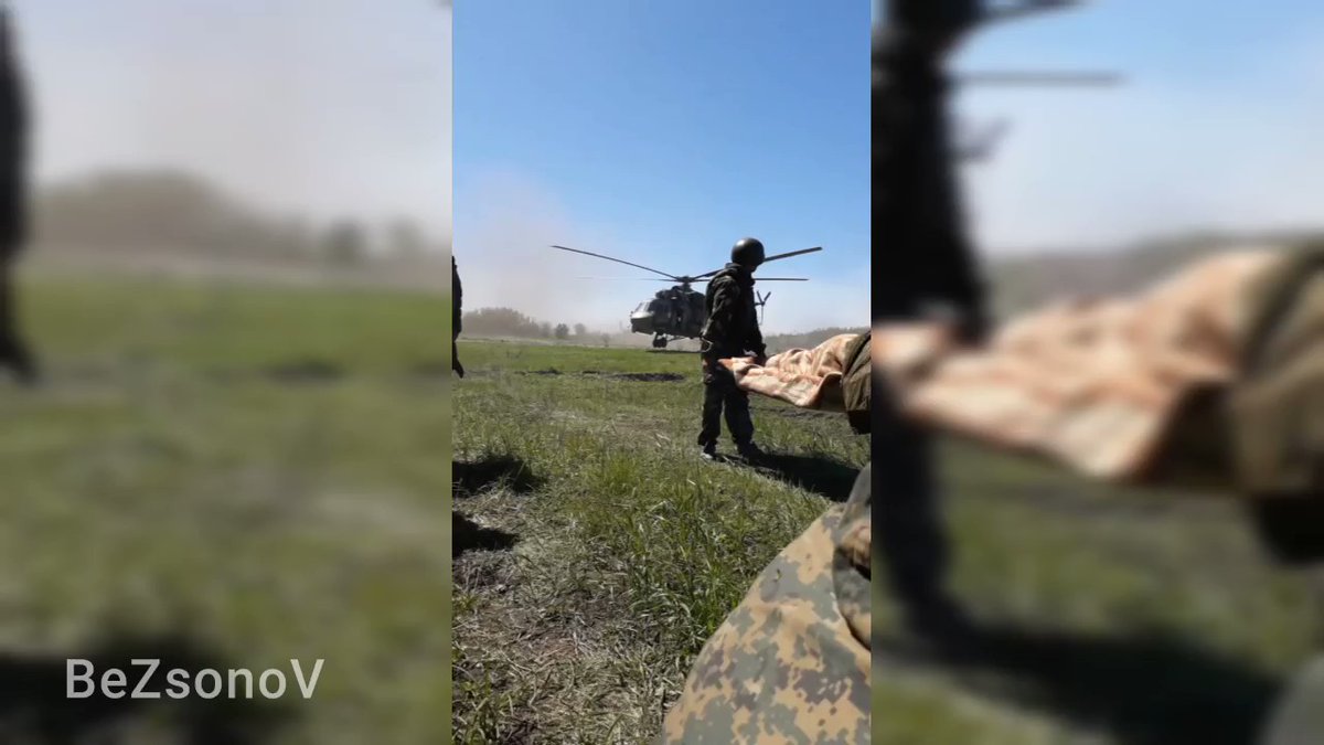 Russians MEDEVACing wounded from Izyum with an Mi-8AMTSh