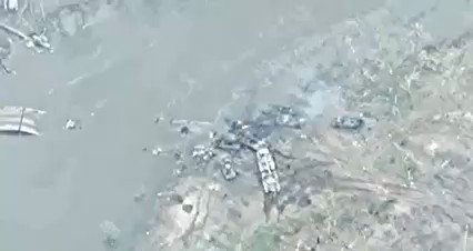 Ukrainian forces destroyed a Russian bridging attempt on the Seversky Donets. A pontoon bridge and several vehicles were destroyed