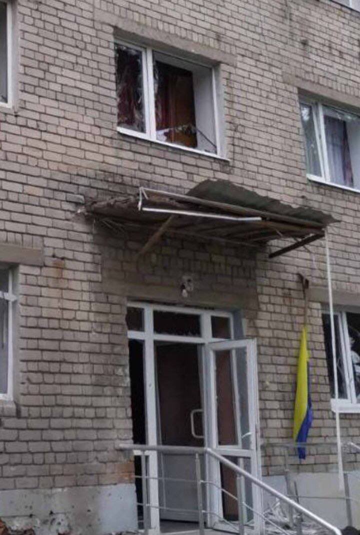 Destruction as result of shelling in Lyman today