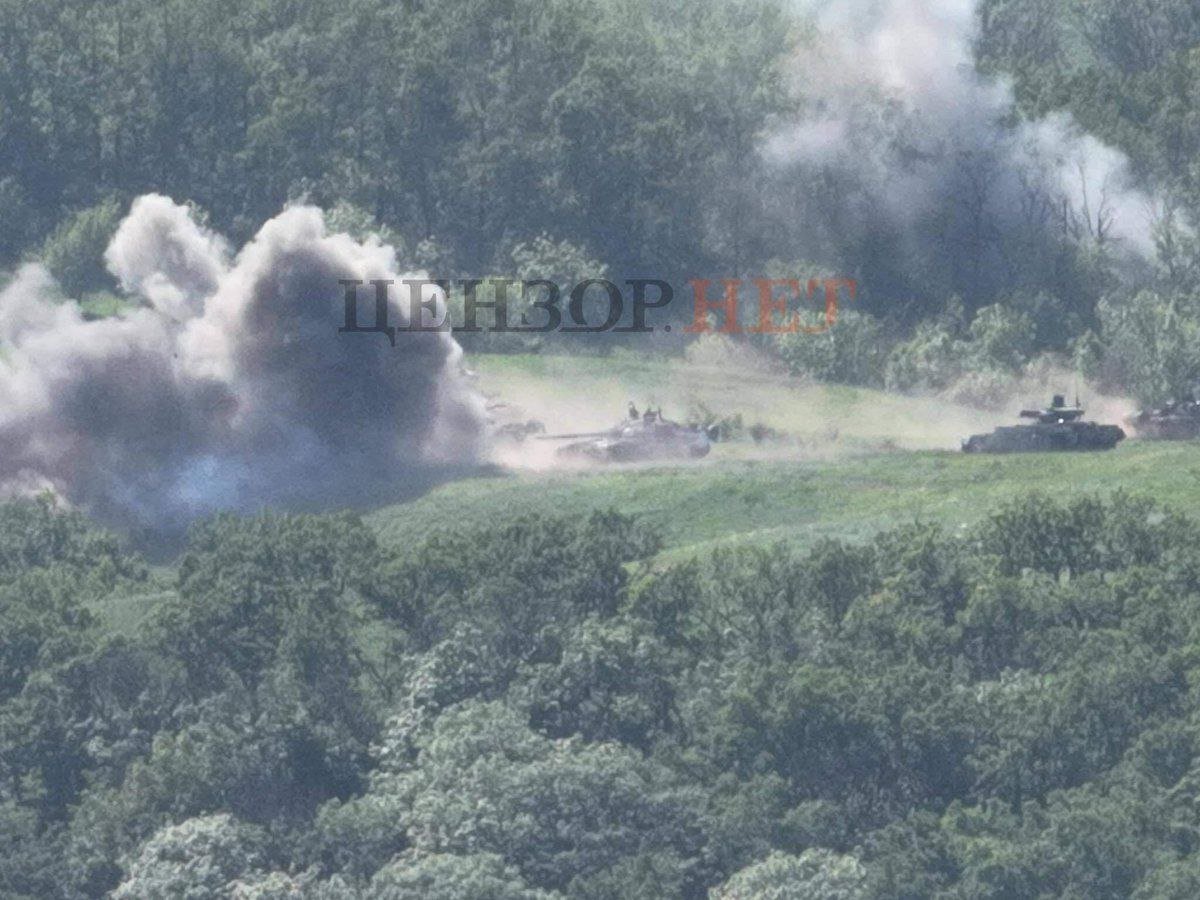 Russian BMPT Terminator tank support infantry fighting vehicles were deployed in combat in Luhansk Oblast- they were struck by Ukrainian artillery fire, but survived