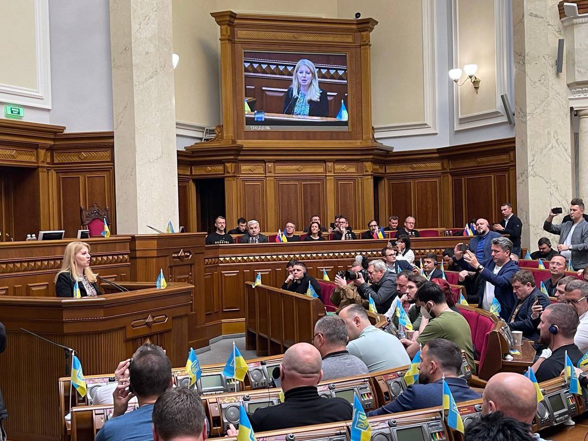 Slovak President Zuzana Chaputova spoke in the Verkhovna Rada:  Slovakia plans to supply Zuzana howitzers to Ukraine