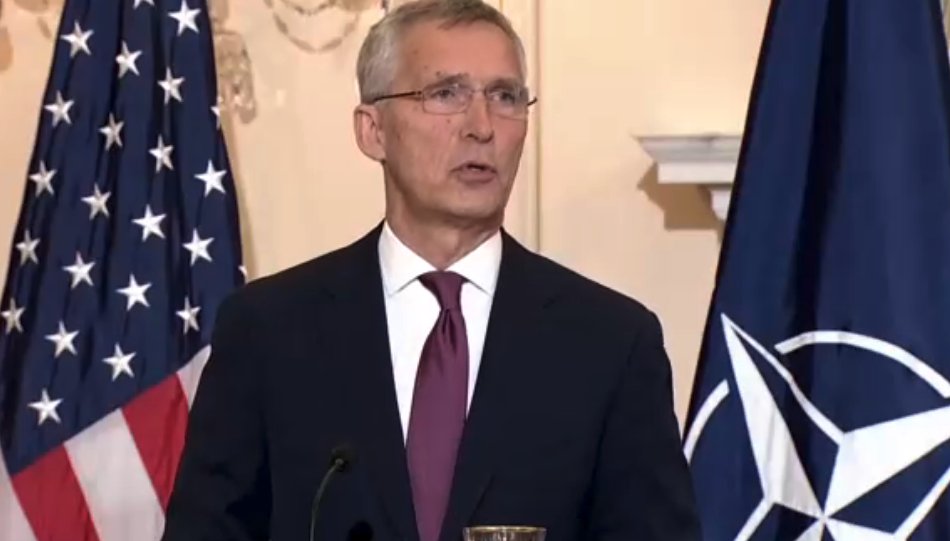 How this war will evolve it's very hard to predict, says @jensstoltenberg. Negotiations would depend on what happens on the battlefield