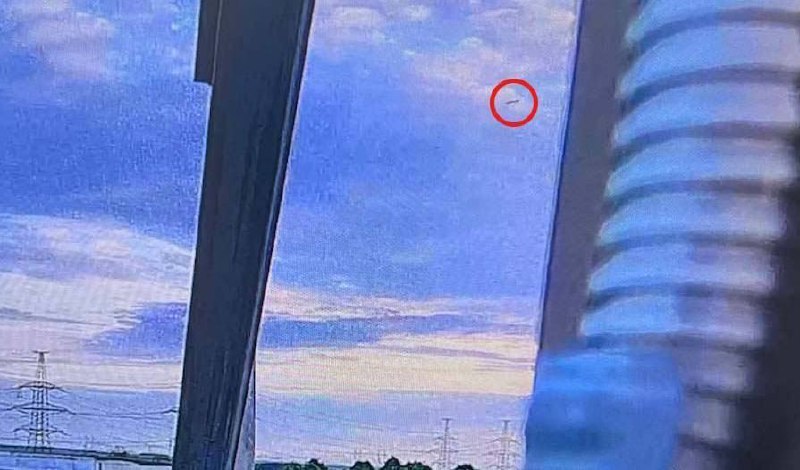 Images of cruise missiles filmed by CCTV at South Ukraine Nuclear Plant