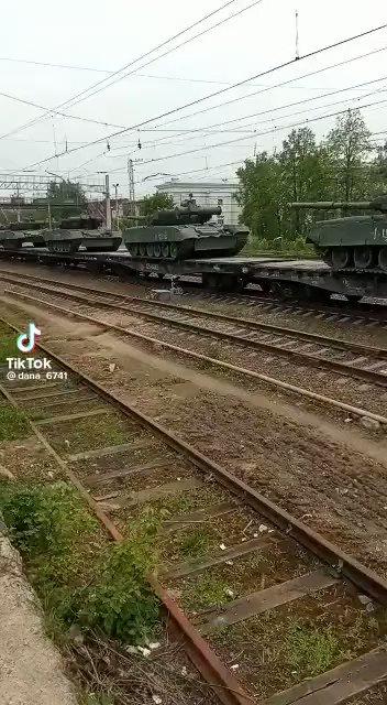 Military echelon filmed in Yakhroma of Moscow region