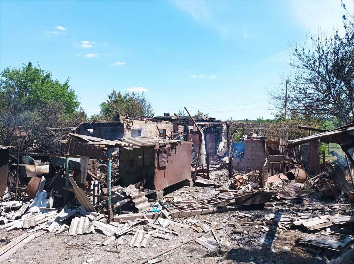 Orikhiv, Zaporizhzhia region after the Russian shelling