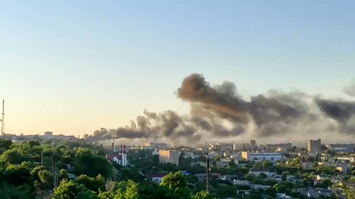 Explosions and fire reported in Berdyansk